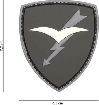 101 Inc Embleem 3D Pvc Paratroopers Brigade Folgore Grijs  20065