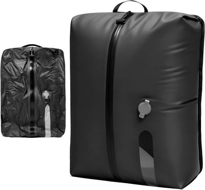 VHV - Compressiezak - Vacuüm reiszak voor koffer en handbagage - Herbruikbaar, waterdichte ritssluiting en ruimtebesparend - Voor reizen en opbergen - Zwart, 17L