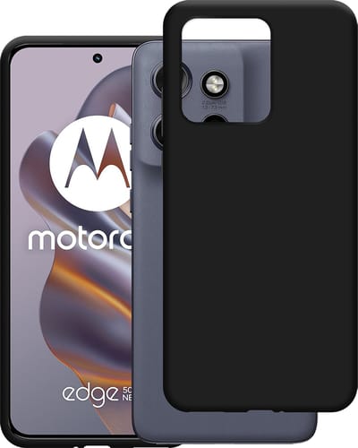 Cazy hoesje geschikt voor Motorola Edge 50 Neo Hoesje Siliconen - Flexibele Case - Zwart