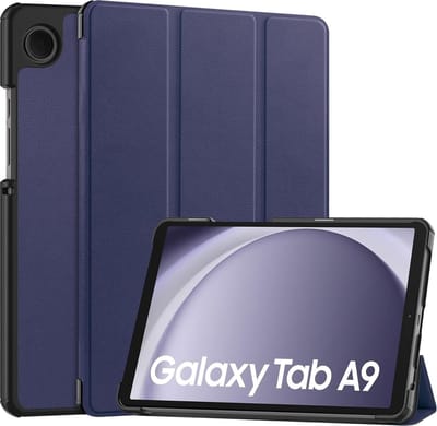 Ntech Tablet Hoes Geschikt voor Samsung Galaxy Tab A9 / Galaxy Tab A11 8.7 inch hoes Trifold Bookcase - Donker Blauw