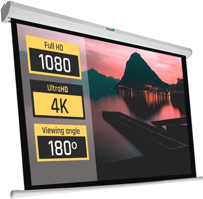 Gemotoriseerd Projectiescherm 110 Inch 16:9 - Zwart/Wit - 2,79 m Diagonaal