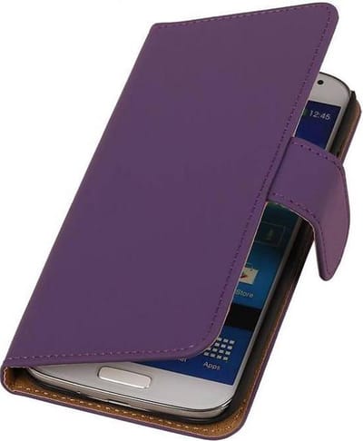 Bookstyle Wallet Case Hoesje Geschikt voor Samsung Galaxy S4 i9500 Paars
