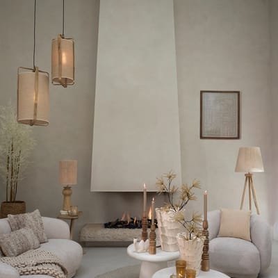 Light & Living Hanglamp Sendai - Zand - Ø42cm - Modern - Hanglampen Eetkamer, Slaapkamer, Woonkamer
