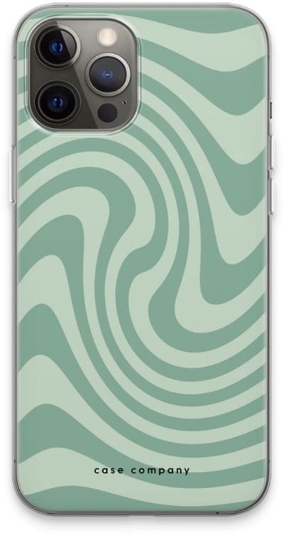 Case Company® - Hoesje geschikt voor iPhone 13 Pro Max hoesje - Swirl Groen - Soft Cover Telefoonhoesje - Bescherming aan alle Kanten en Schermrand