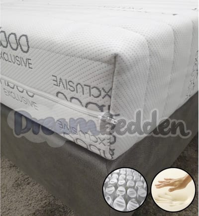Matras 70x190 Nasa Traagschuim 9-zones pocketvering Bamboo Exclusive Ca. 21cm Dik
