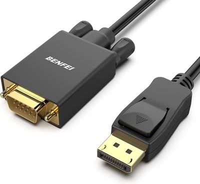 Benfei HD Displayport naar VGA Kabel 1.8M - HD 1080p 60hz Displayport VGA Kabel