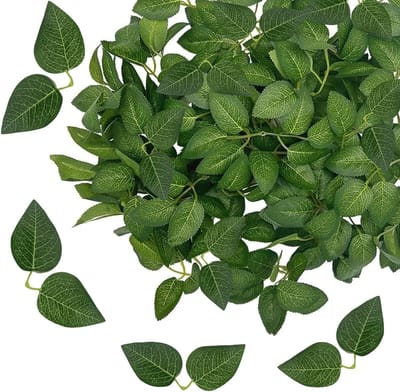 100 stuks realistische groene kunstbladeren voor woonkamer en bruiloft - decoratieve bladeren DIY