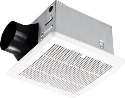 Badkamerafvoerventilator - Badkamerventilator stil - Luchtkwaliteit verbeteren - Geen zoldertoegang nodig - 110 CFM - Wit