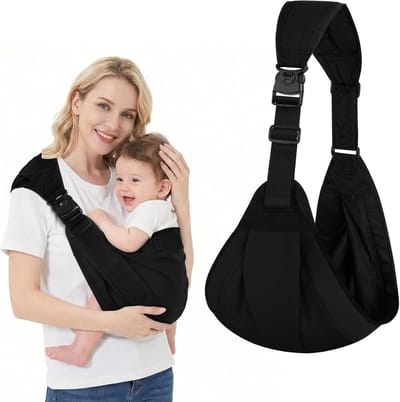 Draagzak Baby - Ergonomische Draagzak - Comfortabel Dragen - Verstelbare Banden - Tot 20 kg - Zwart