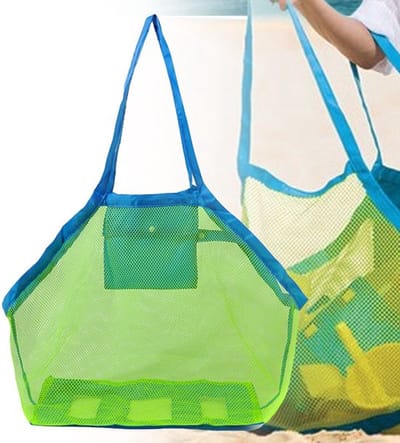Dailygoods- Zand Speelgoed Tas - Grote Mesh Tas - Strandtas - Opbergtas voor Strand