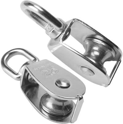 Hef Katrol Set - Hijswiel Blok - Zwaar Tillen - Roestvrij Staal - 8x3x2cm - Zilver