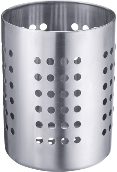 Westmark Bestek-/keukengereihouder, rond, diameter: 10 cm, hoogte: 13 cm, roestvrij staal, zilver, 69012211