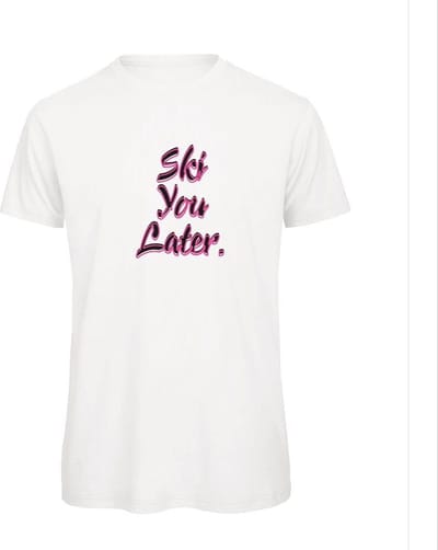 Ski you later wintersport t-shirt Wit S - soBAD. | Foute apres ski outfit | kleding | verkleedkleren | wintersport t-shirt | wintersport dames en heren