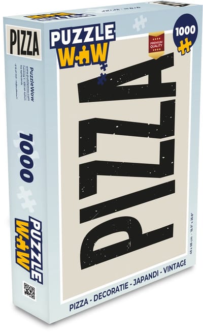 Puzzel Pizza - Decoratie - Japandi - Vintage - Legpuzzel - Puzzel 1000 stukjes volwassenen