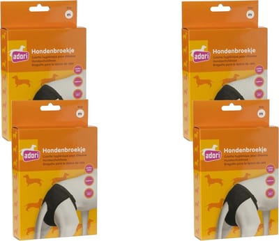 Adori Hondenbroek Luxe Zwart - Hondenloopsheid - 4 x Medium