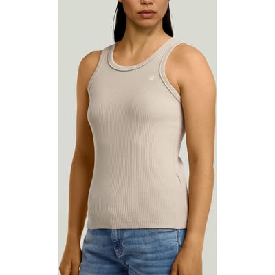 G-Star Rib Tanktop Beige/khaki Taglia: XXS | Biancheria intima Outlet | Donna | Marrone
