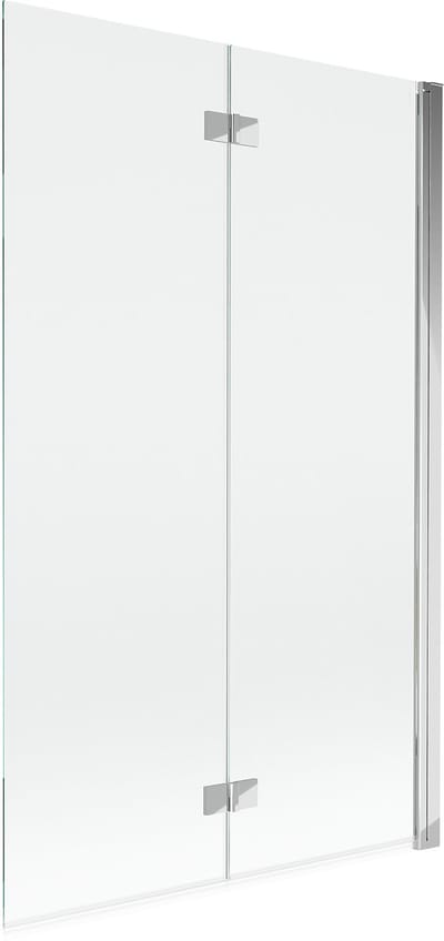 Mexen Mist ligbadscherm 2-delig rechts 110 x 150 , transparant, chroom - 8A9-110-002-01-00-P