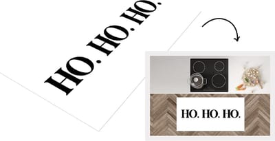 Keukenloper - Loper keuken - Kerstman - Ho ho ho - Quotes - Spreuken - Kerst - 120x60 cm - Keukenloper vinyl