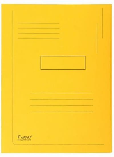 Exacompta 50x FOREVER® bedrukte map met 2 kleppen - 290gm2 - 24x32 cm voor A4 - Geel - 445009E
