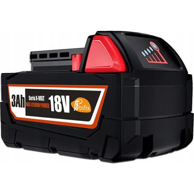 Rosfix Accu Vervanging - Lithium-Ion 18V 3Ah - LED Batterijindicator, Hoge Prestaties - Geschikt voor Milwaukee