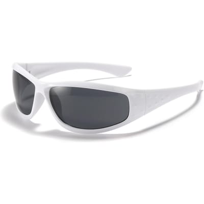 Trend Y2K Steampunk Zonnebril UV400 voor Dames Heren Vintage Hip hop Brillen Mode Tinten As shown white