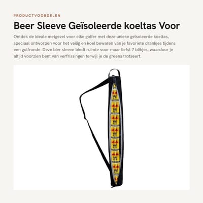 Dailygoods- Koeltas Geïsoleerd - Draagbare Koeler - Voor 7 Blikjes - Geschikt voor Golftassen - Heavy Duty Canvas - Perfect Cadeau - Bierkoeler
