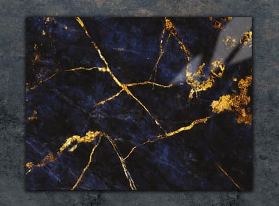 TMK ArtDeko - Snijplank - 30x22 cm - Marmer Patroon - Gehard Glas