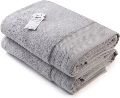 ARTG Towelzz® - DeLuxe - Badhanddoek - 70 x 140 cm - Lichtgrijs - Light Grey - 700 gram/m2 - Set 2 stuks