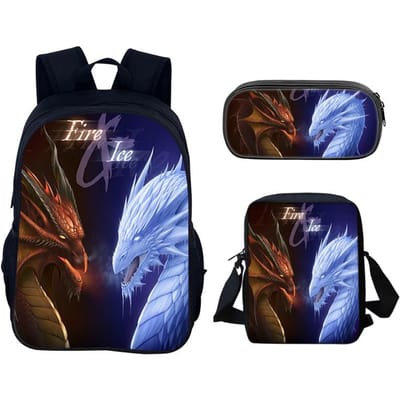 Anime 3 stuks/Set Schoudertas Etui Kampeer Boekentassen Cartoon Wings of Fire Rugzak Schooltassen voor Jongens Meisjes Beste Cadeau