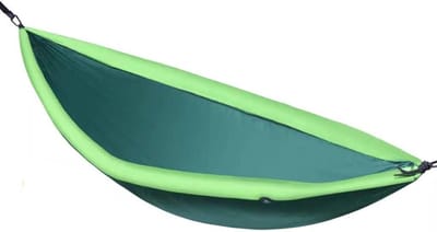 Draagbare Hangmat Stoel - Reishangmat Outdoor - Ontspannen Buiten - Anti-Rollover Ontwerp - 270 x 140 cm - Groen