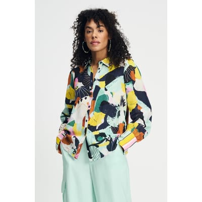 POM Amsterdam Blouse - Paradise Linen Größe: 34 | Blusen Outlet | Damen | Weiß