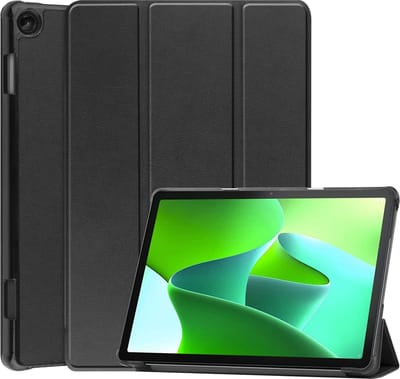 Hoesje Geschikt voor Lenovo Tab M10 (3e / 3rd generatie) - Dun & Stevig - Trifold Bookcase - Hard Cover - Hardcover Book Case - Tablet Hoes - Zwart