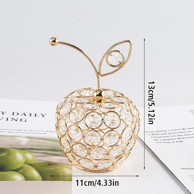 Kristal Kunstfruit Ananas Ornament Figuur Tafelstuk Voor Huisdecoratie beige