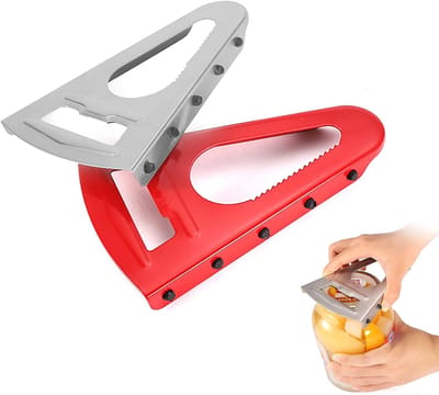 potopener dekselopener multifunctionele opener met rubberen lip, glas en flesopener dekselopener, geschikt voor alle soorten flessen en blikjes (2 stuks)