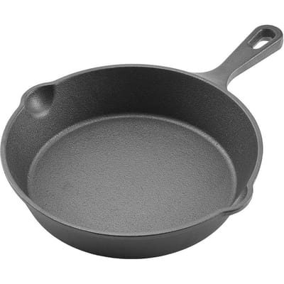 Set de 3 poêles à frire en fonte 160 220 265 mm Manche Assaisonnée Noir