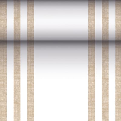 Tafellopers, stofkarakter, PV-Tissue Mix "ROYAL Collection" 24 m x 40 cm zand "Lines"