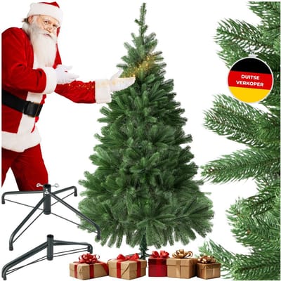 tectake® Kunstkerstboom - Levensecht met Flexibele takken - Inclusief Metalen Standaard - Stabiel en eenvoudig te monteren - Kunst Kerstboom voor Binnen - Kerstversiering - 140 cm - 470 takken - Groen