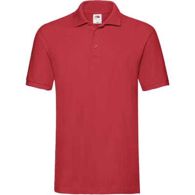 Fruit of the Loom Unisex Premium poloshirt voor volwassenen (Rood)