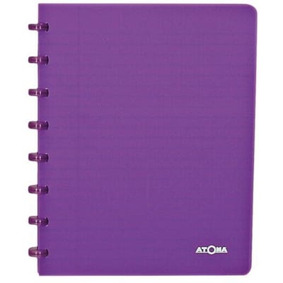 Atoma - Trendy schrift | ft A5 | 144 bladzijden | gelijnd | transparant paars