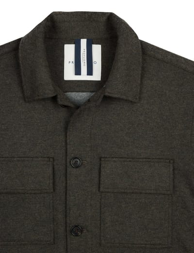 bruin overshirt Profuomo Cutaway Brown