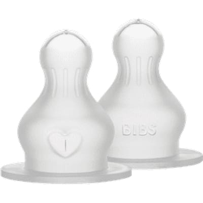 BIBS Flessenspeen - Siliconen - 6+ mnd - Snelle doorstroming - 2-pack