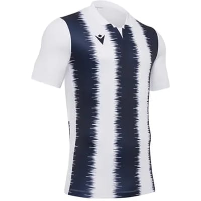 Macron Miram Shirt Korte Mouw Heren - Wit / Marine | Maat: 3XL