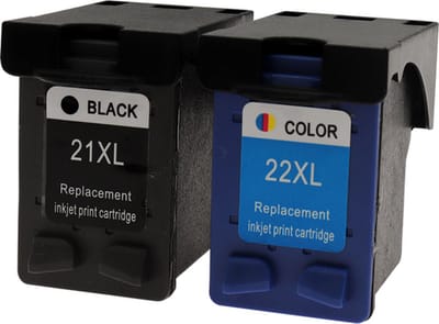 Inktcartridges Geschikt voor HP 21 / HP 22 XL | Geschikt voor HP Deskjet 3940, D1530, F2280, D2360, D2460, Officejet 4315 en PSC 1410 - multipack - Inktpatronen - inkt - inktcartridges - 21xl - 22xl