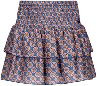 NoBell winter rok meisjes - blauw - Nika - smocked, laagjes