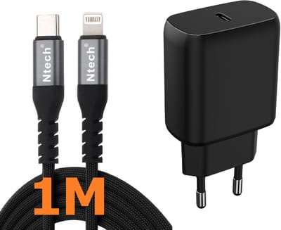 USB C Adapter / Oplader - Lader 25W Zwart Geschikt voor iPhone 14 / 14 Pro / 14 Max / 13 / 13 Pro / 13 Pro Max / 12 / 11 / Xr / Xs Max / 8 / 8 Plus / Pro - Oplader / Snellader