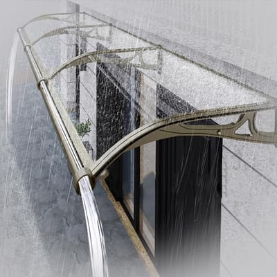 Deurluifel - Regenbescherming - Buiten - Stevige aluminium beugel - 24 x 87 cm - Transparant