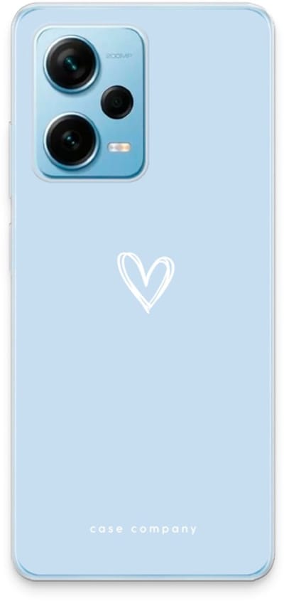 Case Company® - Hoesje geschikt voor Xiaomi Redmi Note 12 Pro Plus hoesje - Klein Hart Blauw - Soft Cover Telefoonhoesje - Bescherming aan alle Kanten en Schermrand