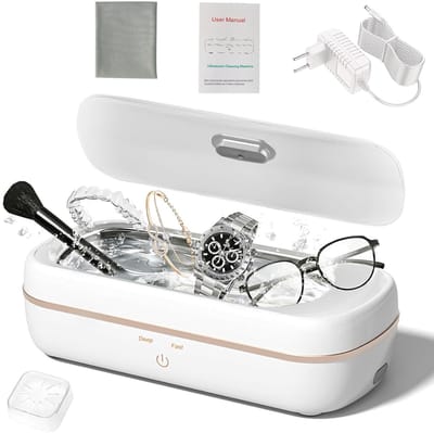 Ultrasone Reiniger - Sieraden Wasmachine - Voorwerpen Reinigen - 48 KHz Krachtige Reiniging - 350 ml Capaciteit - Wit