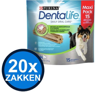 20x Dentalife - Medium Loyalty Pack Hondensnack - Hondenvoer Snacks - 345 g