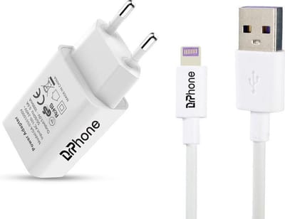 DrPhone LS2 Gecertificeerde USB Lader Stekker Oplader + Kabel - 1 Meter - Safe Charge - Geschikt Voor iPad / iPhone 13 / 12 / 11 / X / 8 / SE / 8 Plus / SE / 5S /5 / 6S / 6 Plus / 7 / 7 Plus - Oplaadkabel en Adapter